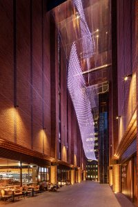 Commercial Catenary Lighting for Building Exteriors / Tensile Design & Construct