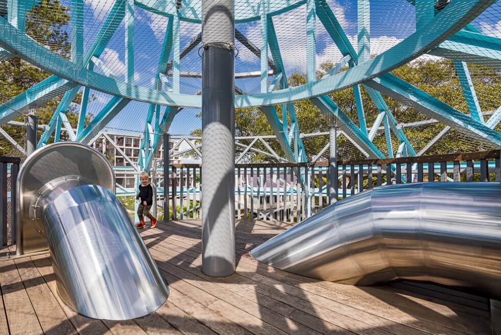 Non-Climbable Safety Barriers in Playgrounds / Tensile Design & Construct