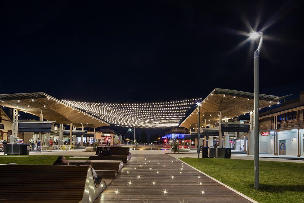 The Power of Catenary Lighting to Transform Public Spaces / Tensile Design & Construct